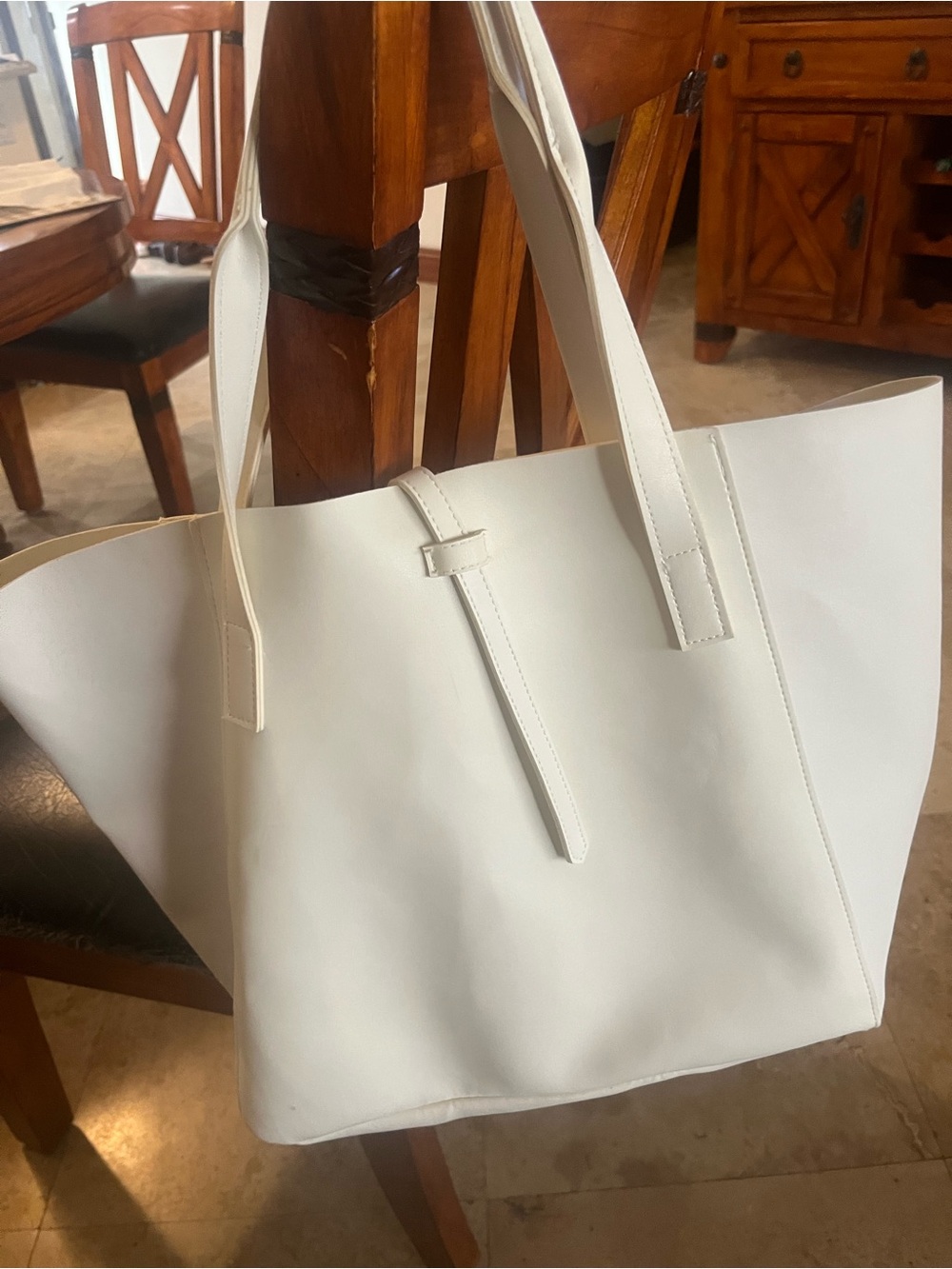 Saks Fifth Avenue White Tote Bag